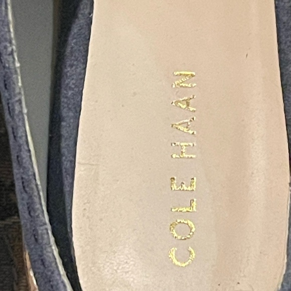 Cole Haan Women's Dark Blue Suede Flats - Picture 2 of 4